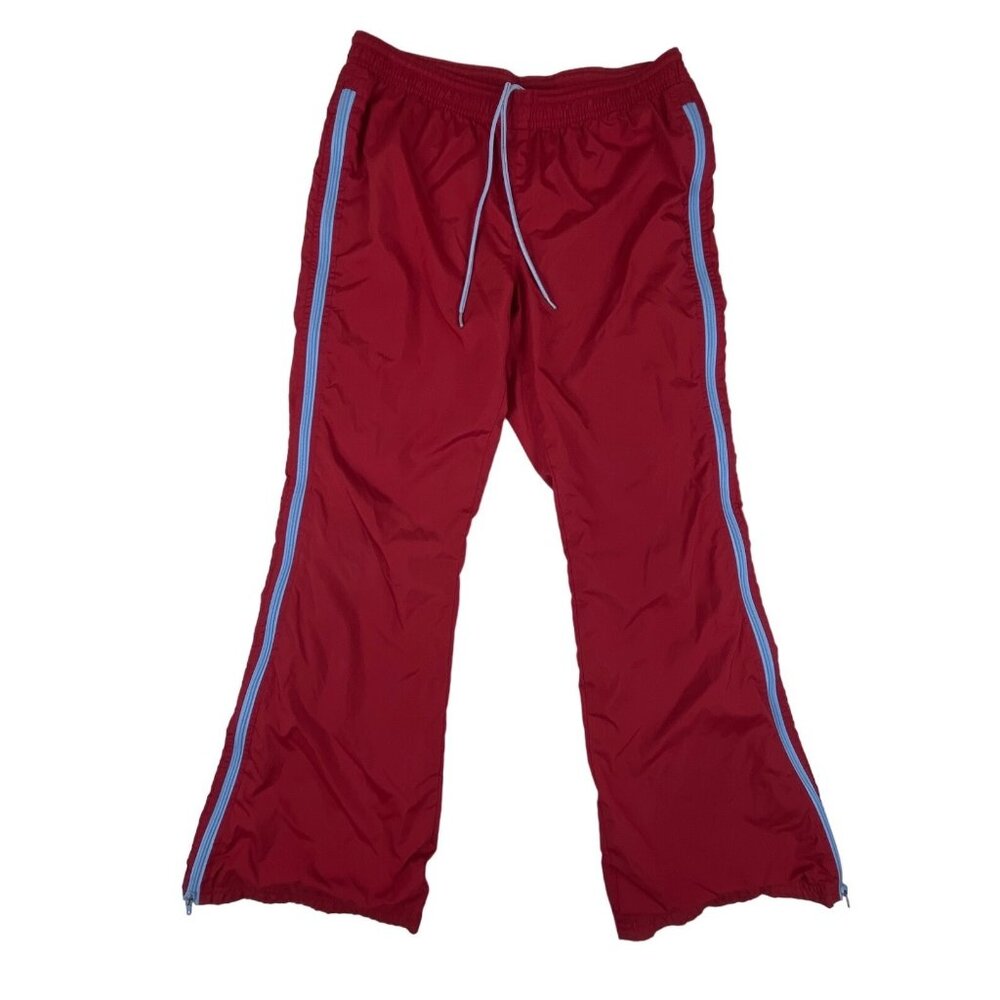 Tilt Red Light Blue Line Detail With Side Zipper Track Pants Size M